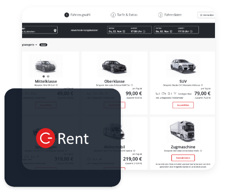 c-rent online reservierungsmodul